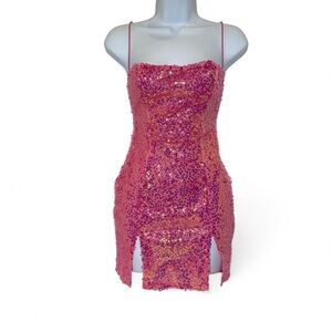 Hot Pink Sequin Mini Dress (NWOT) | New Pink